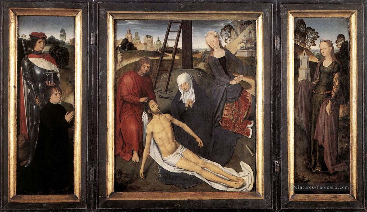 Triptyque d’Adriaan Rênes 1480 hollandais Hans Memling Peintures à l'huile
